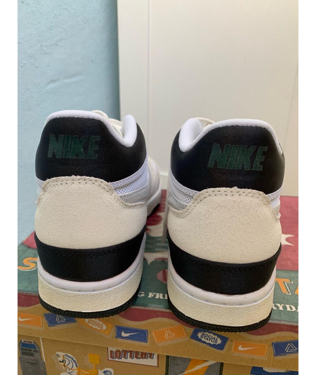 NIKE Бежевые замшевые высокие кроссовки / кеды, фото 4