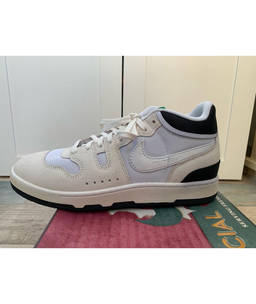 NIKE Бежевые замшевые высокие кроссовки / кеды, фото 7