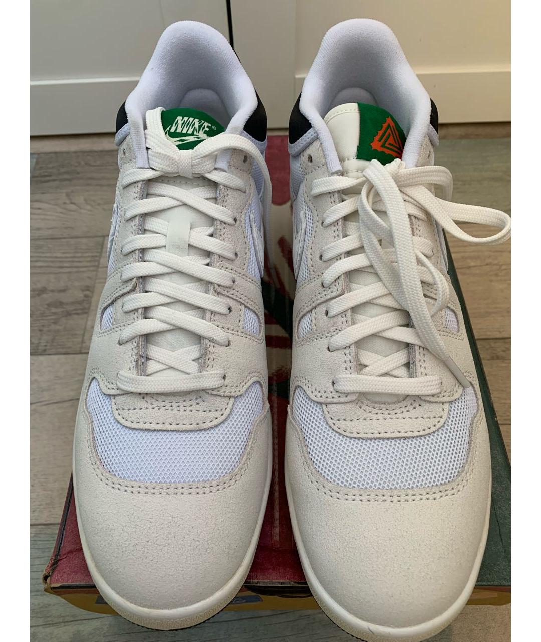 NIKE Бежевые замшевые высокие кроссовки / кеды, фото 2