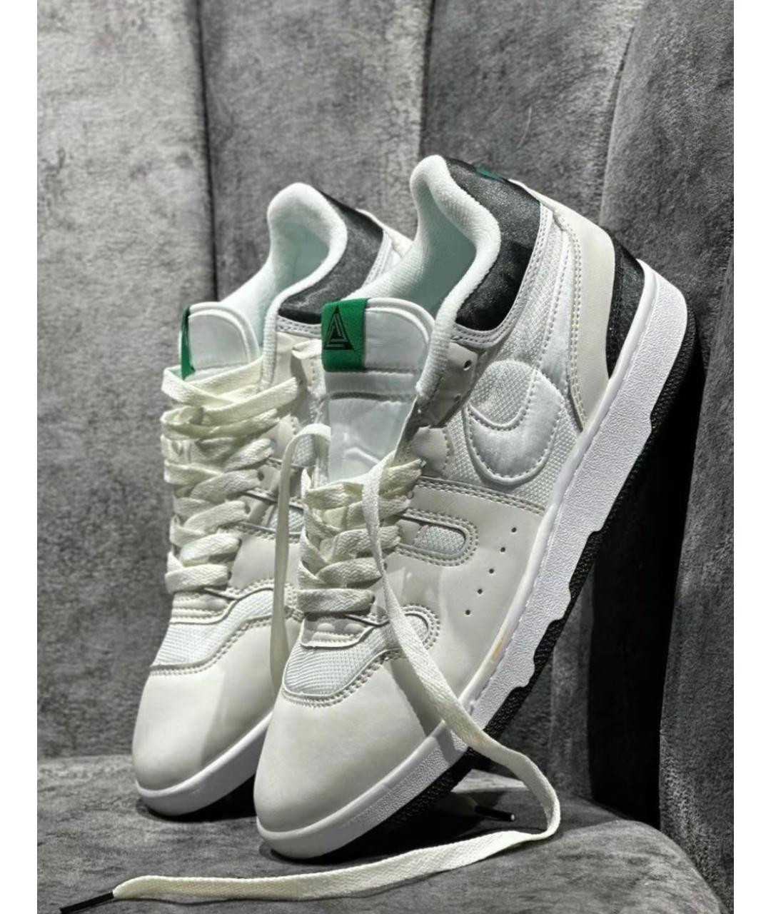 NIKE Бежевые замшевые высокие кроссовки / кеды, фото 8