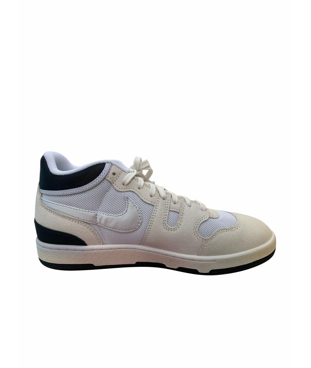 NIKE Бежевые замшевые высокие кроссовки / кеды, фото 1