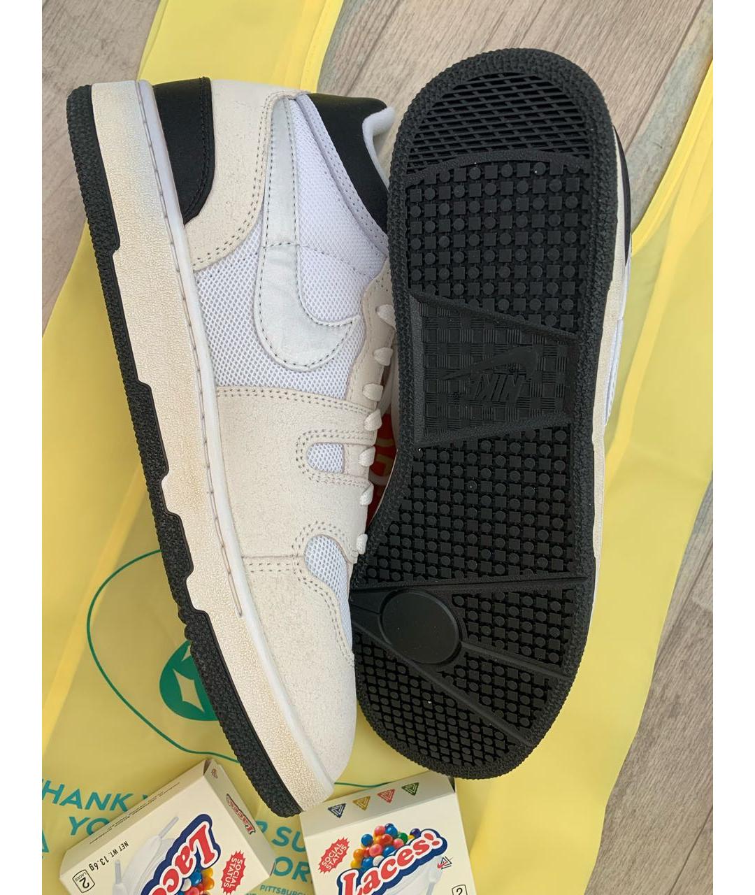 NIKE Бежевые замшевые высокие кроссовки / кеды, фото 6