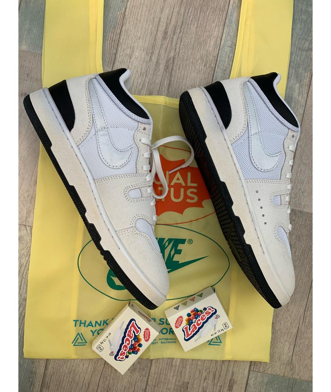 NIKE Бежевые замшевые высокие кроссовки / кеды, фото 5