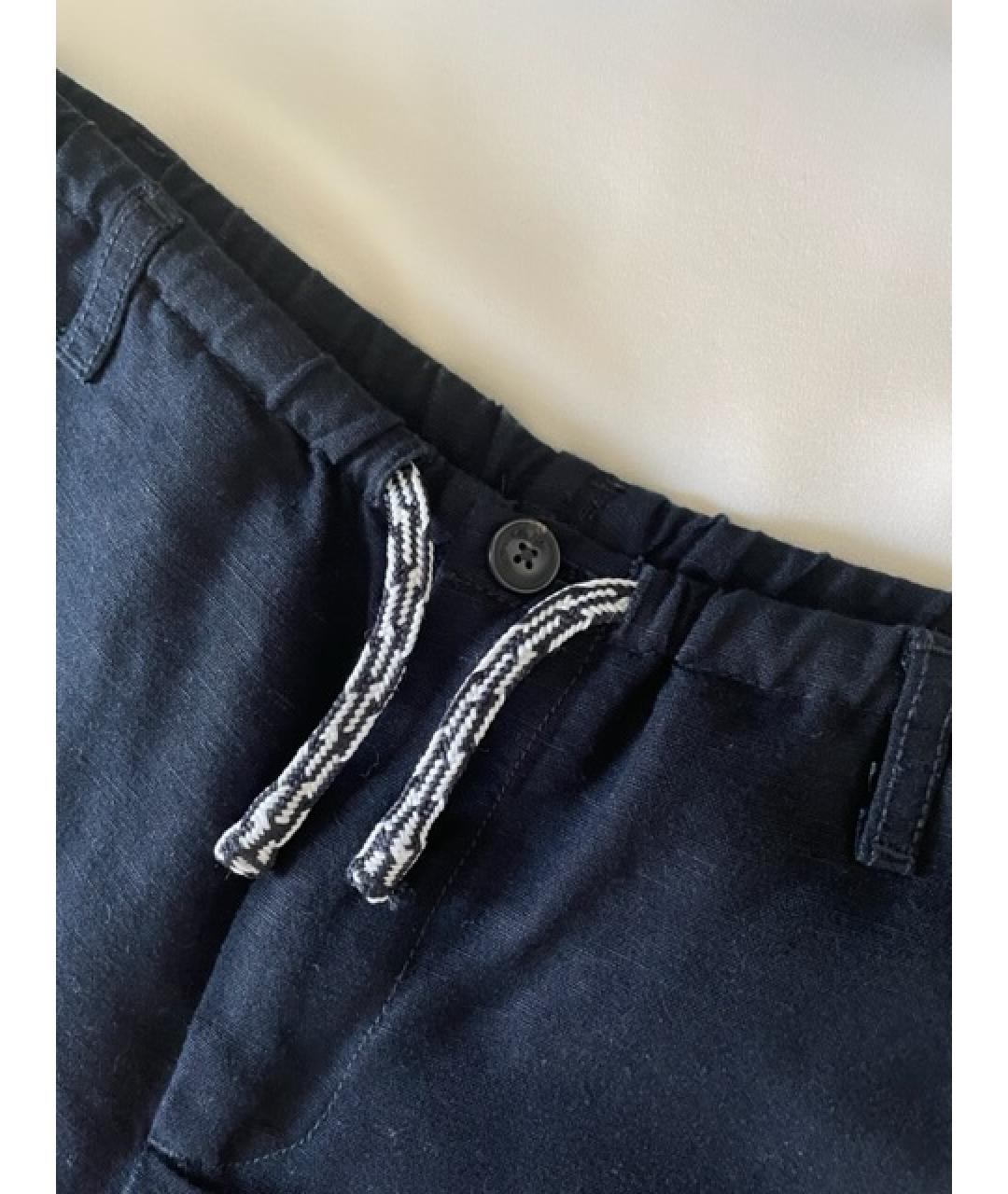EMPORIO ARMANI Синие льняные брюки и шорты, фото 3