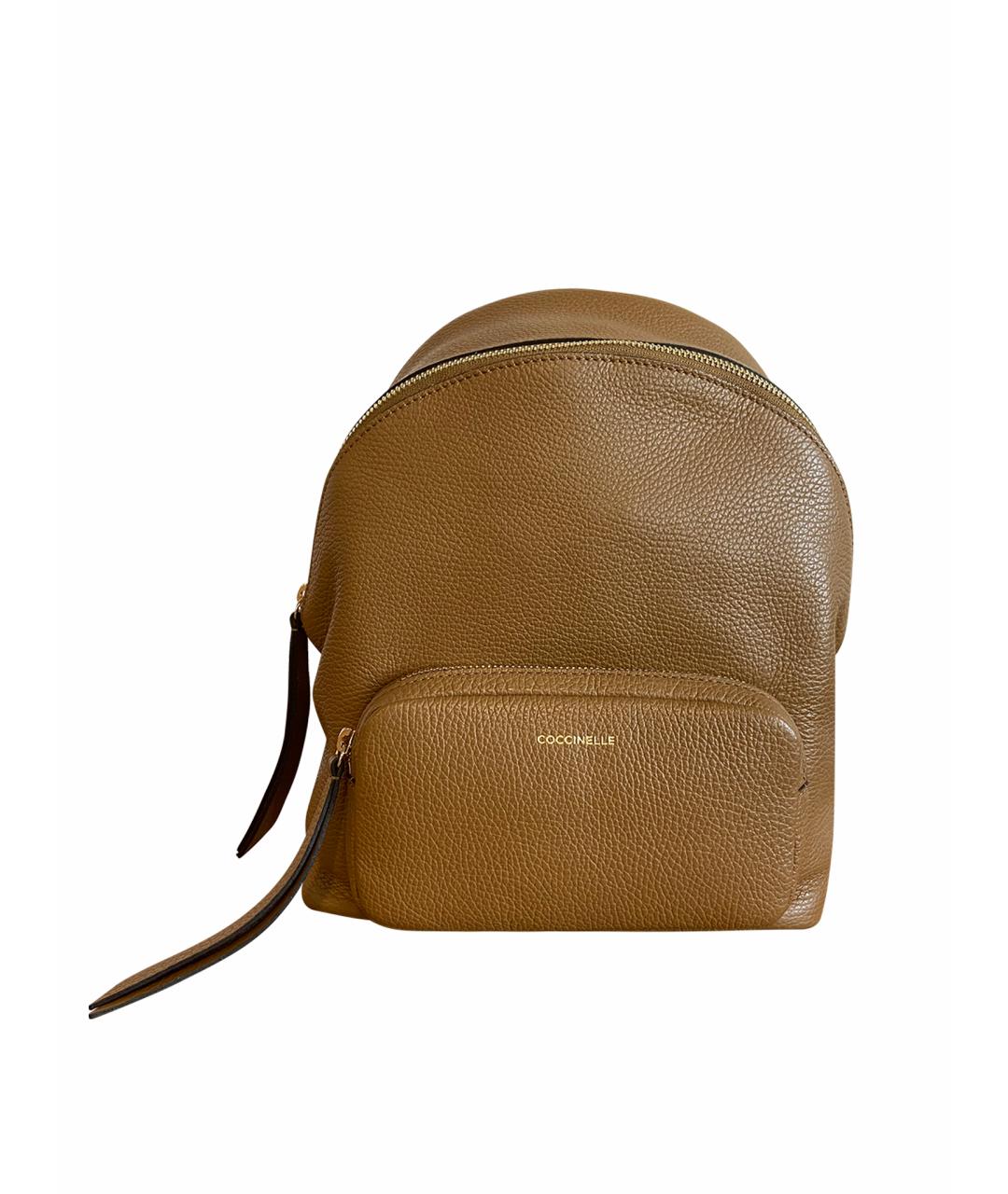 COCCINELLE Коричневый кожаный рюкзак, фото 1