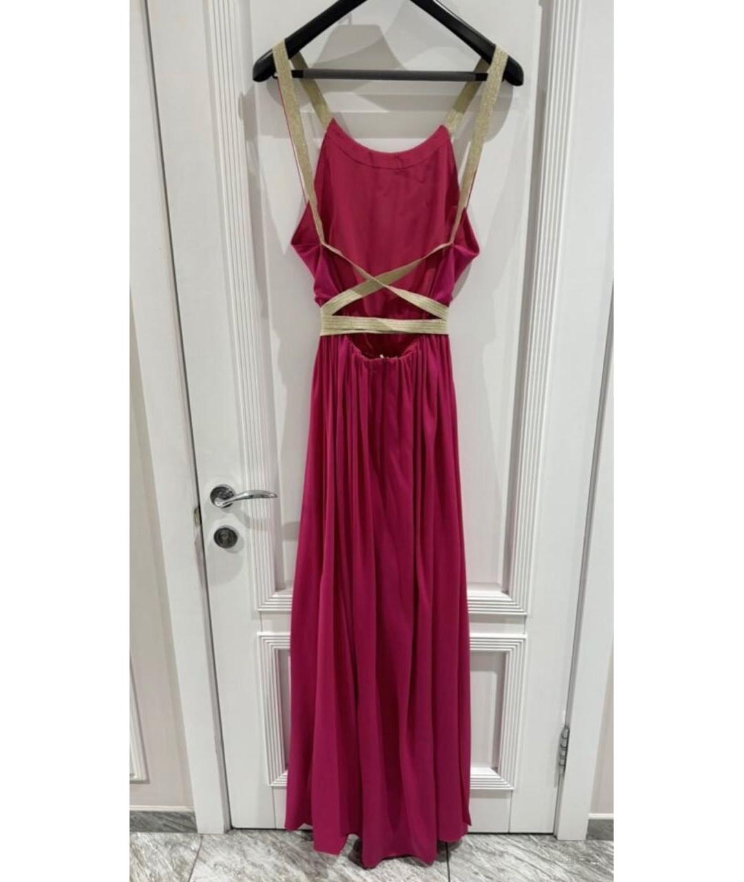 MAX MARA Розовое шелковое платье, фото 4