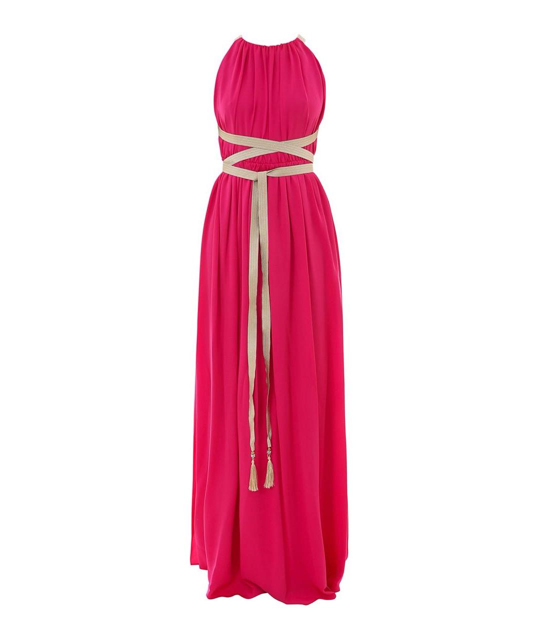 MAX MARA Розовое шелковое платье, фото 1