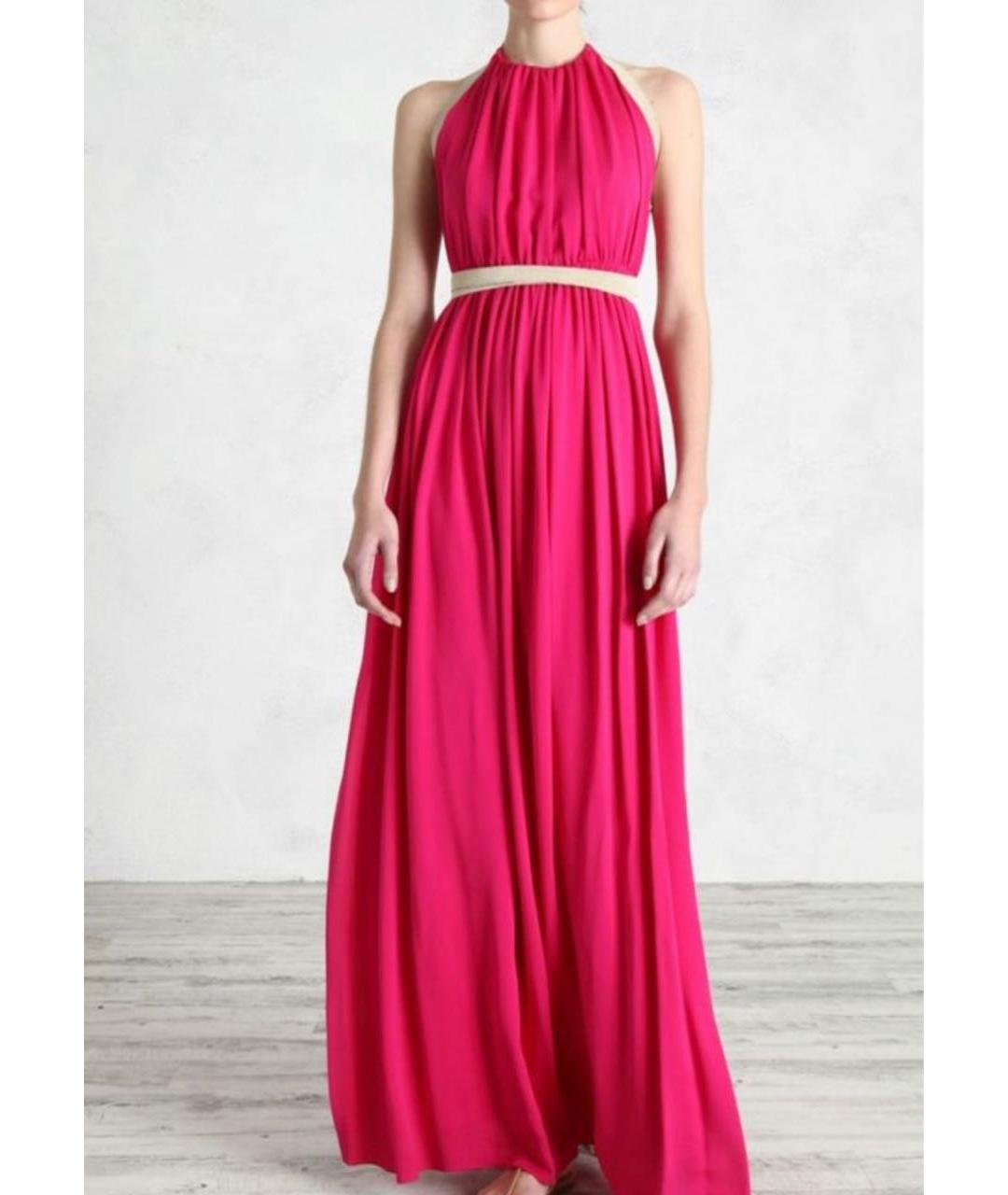 MAX MARA Розовое шелковое платье, фото 5