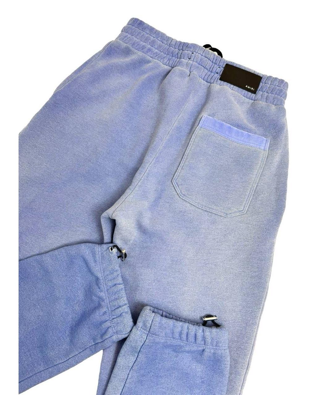 AMIRI Синие хлопковые повседневные брюки, фото 4