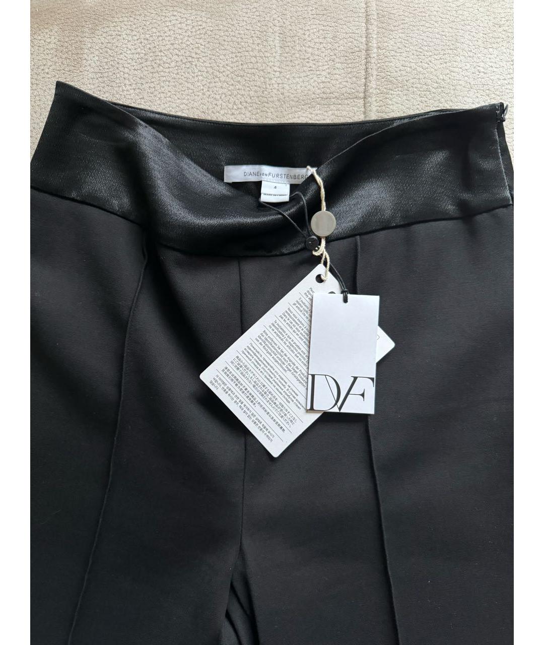 DIANE VON FURSTENBERG Черные синтетические брюки узкие, фото 3