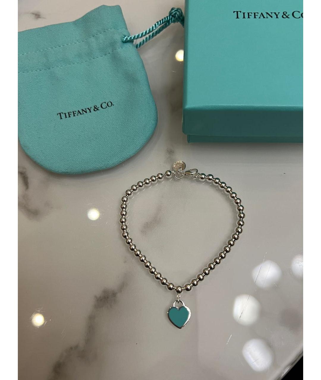 TIFFANY&CO Бирюзовый серебряный браслет, фото 3