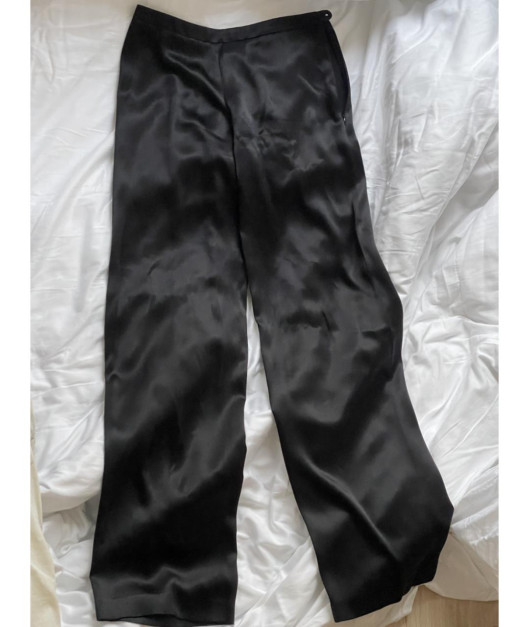 GIORGIO ARMANI VINTAGE Черные шелковые брюки широкие, фото 5