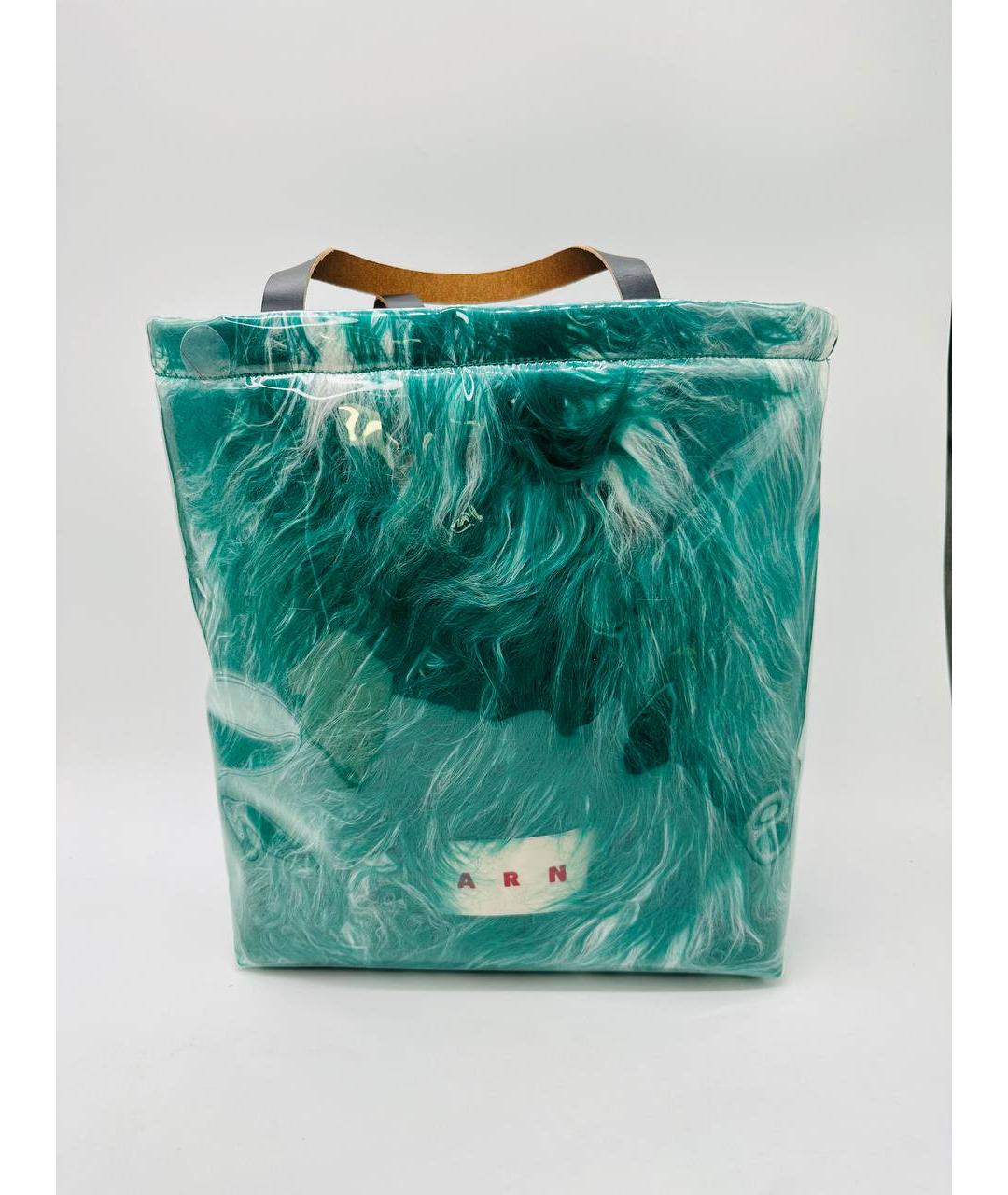 MARNI Зеленая пляжная сумка, фото 5