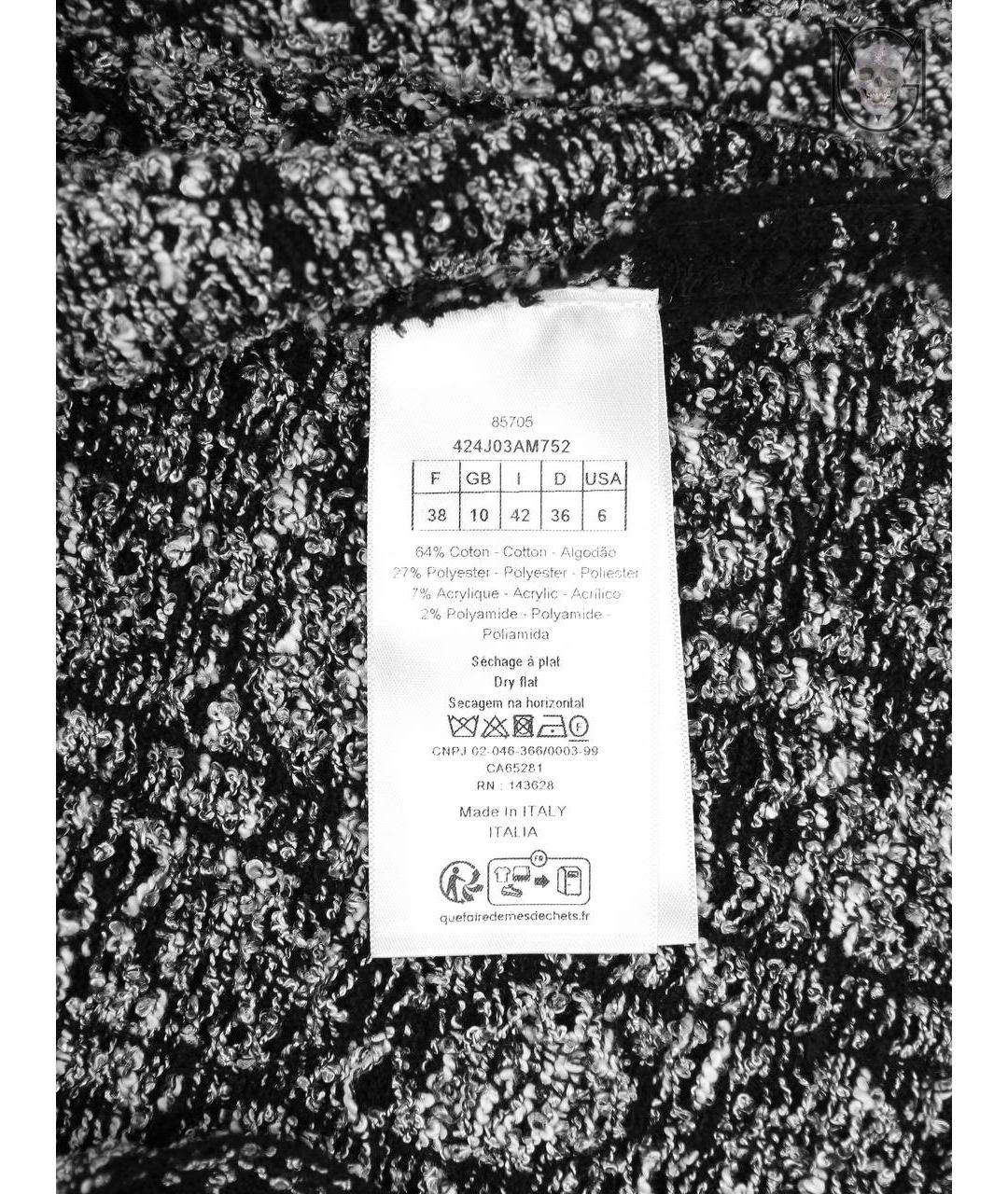 CHRISTIAN DIOR PRE-OWNED Черная твидовая юбка мини, фото 5