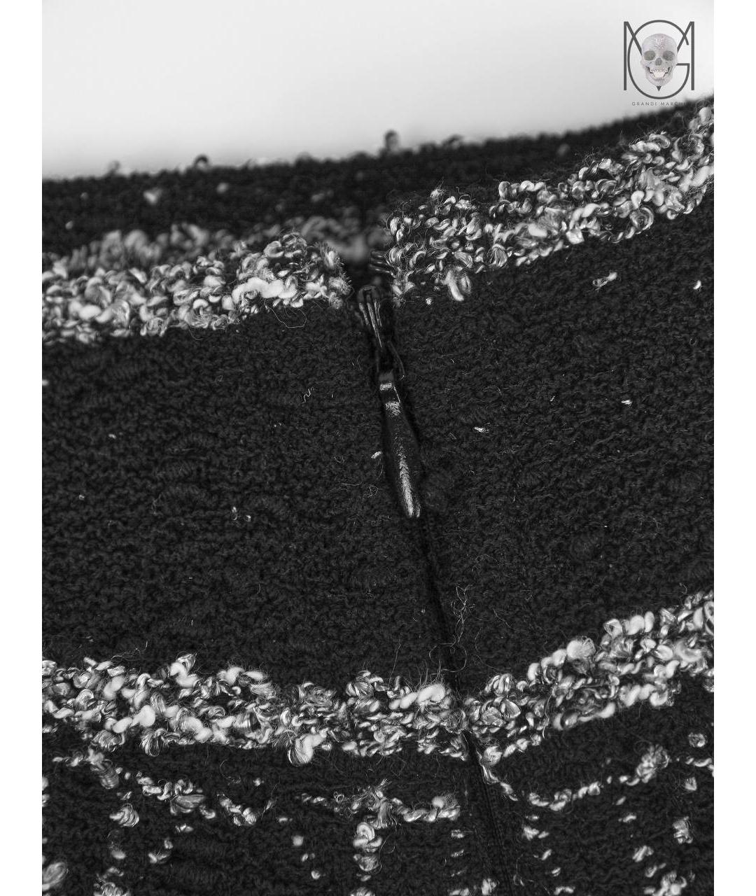 CHRISTIAN DIOR PRE-OWNED Черная твидовая юбка мини, фото 4