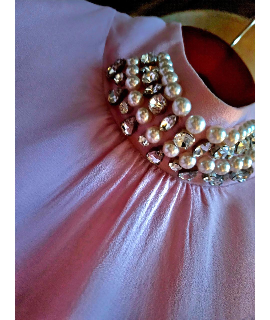 BLUMARINE Розовое вискозное вечернее платье, фото 5