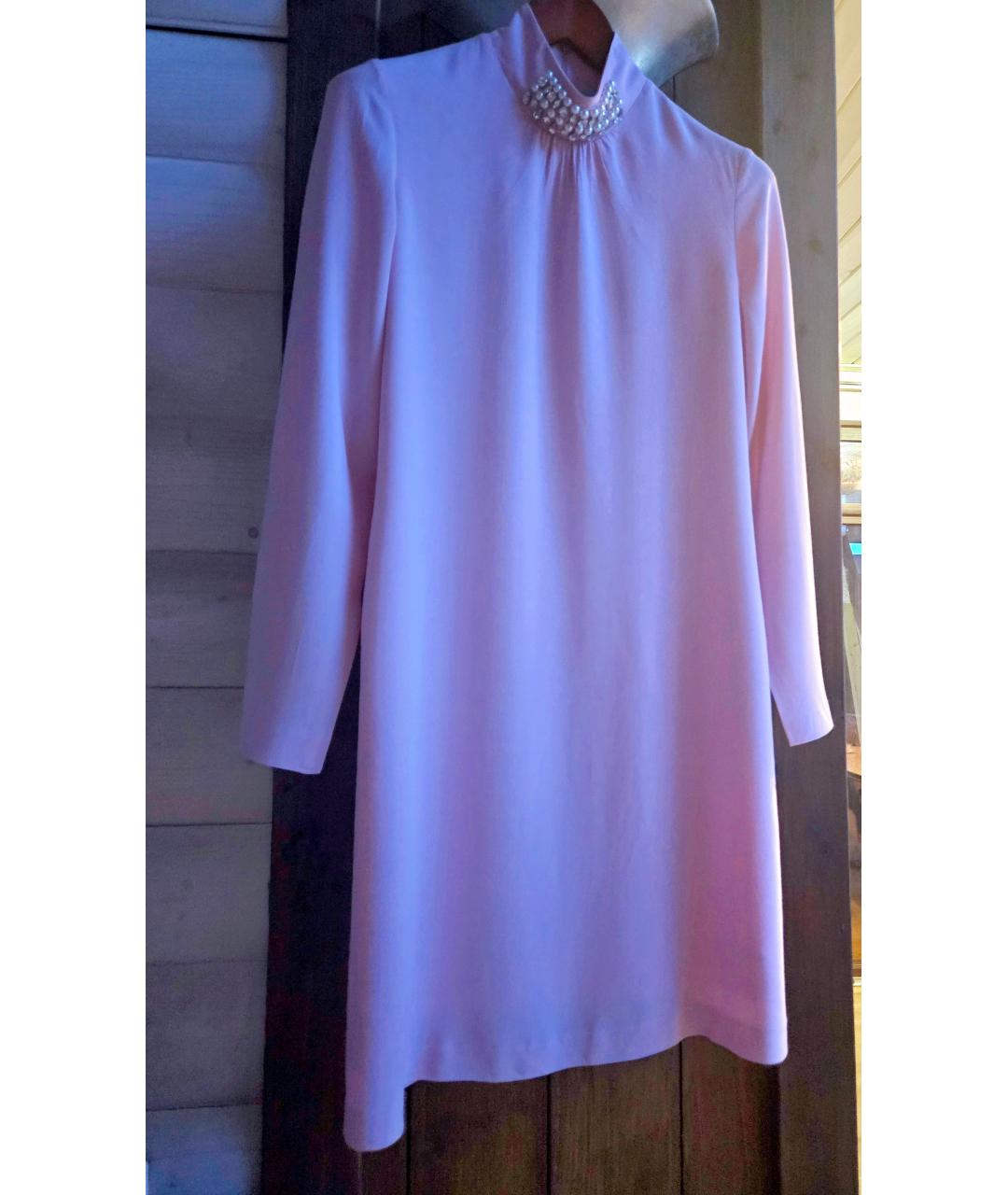 BLUMARINE Розовое вискозное вечернее платье, фото 7