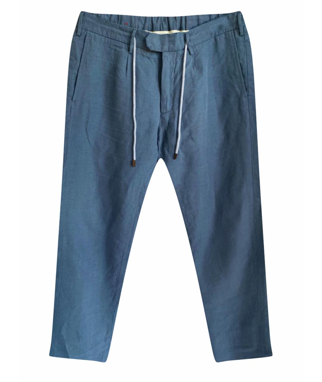 ELEVENTY Синие повседневные брюки, фото 1