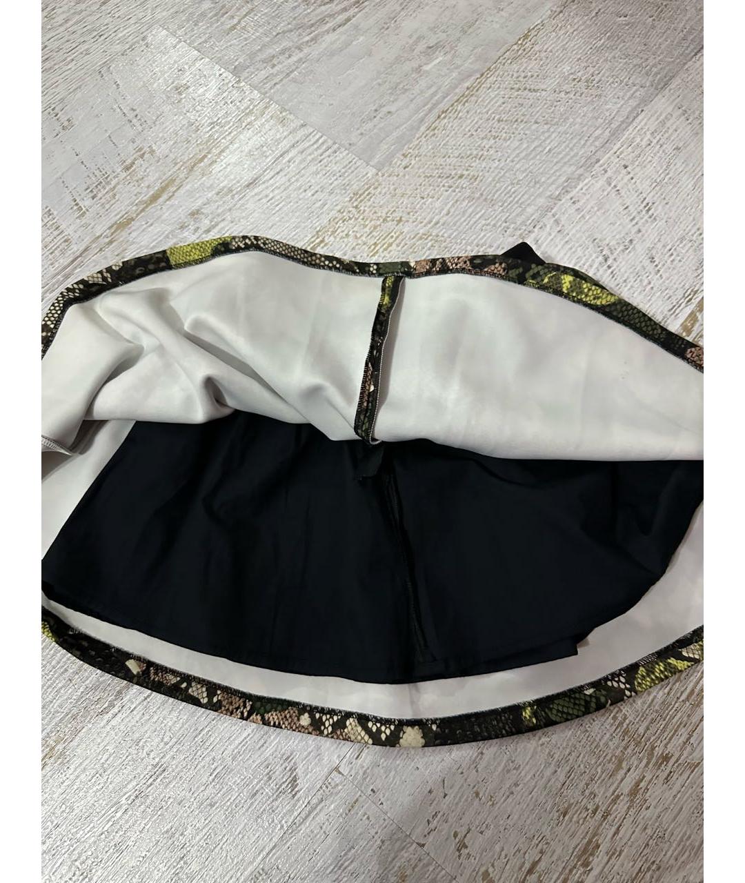 MSGM Хаки полиэстеровая юбка, фото 4