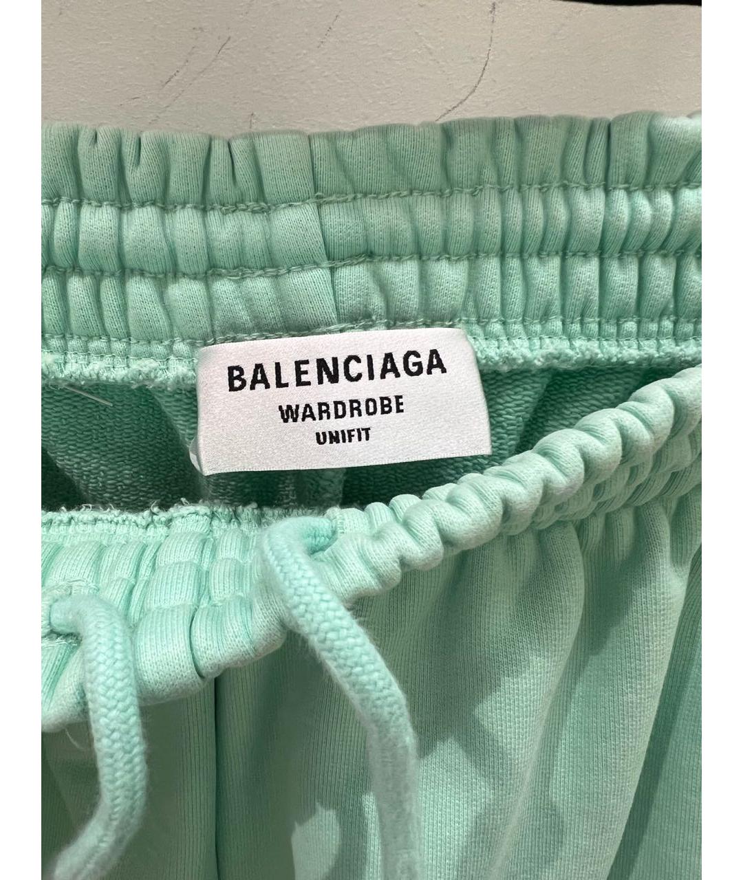 BALENCIAGA Бирюзовые хлопковые шорты, фото 5