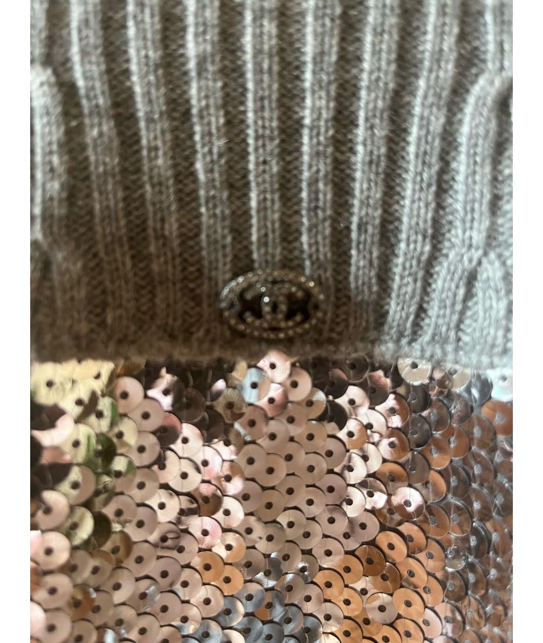 CHANEL PRE-OWNED Серый кашемировый джемпер / свитер, фото 4
