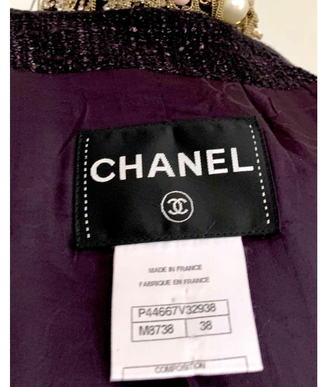 CHANEL PRE-OWNED Фиолетовый жакет/пиджак, фото 5