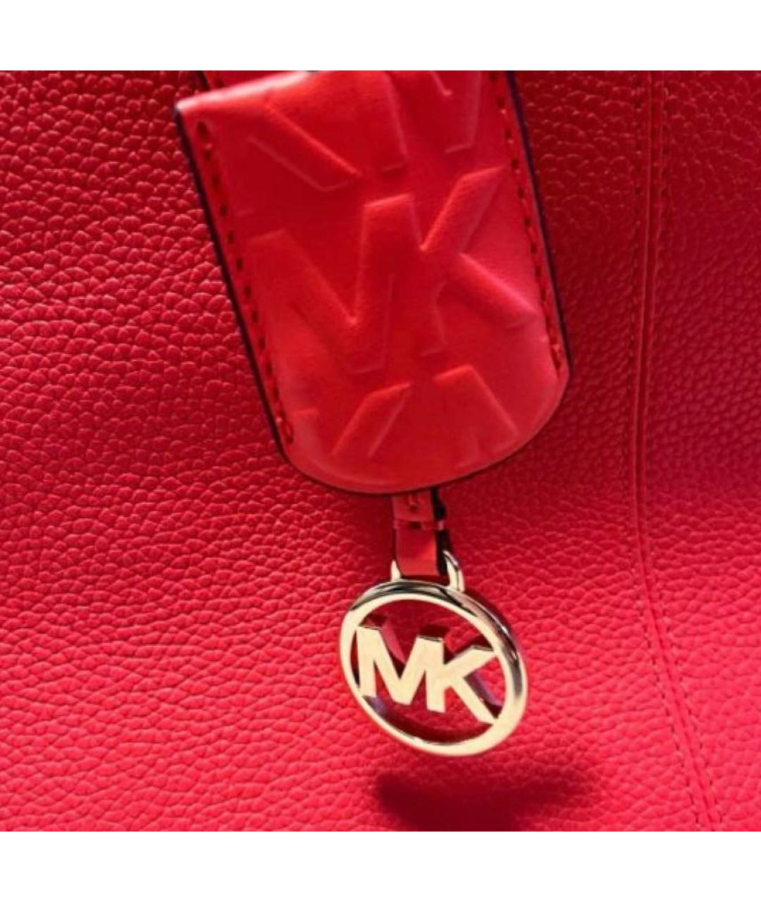 MICHAEL KORS Красная сумка тоут из искусственной кожи, фото 3