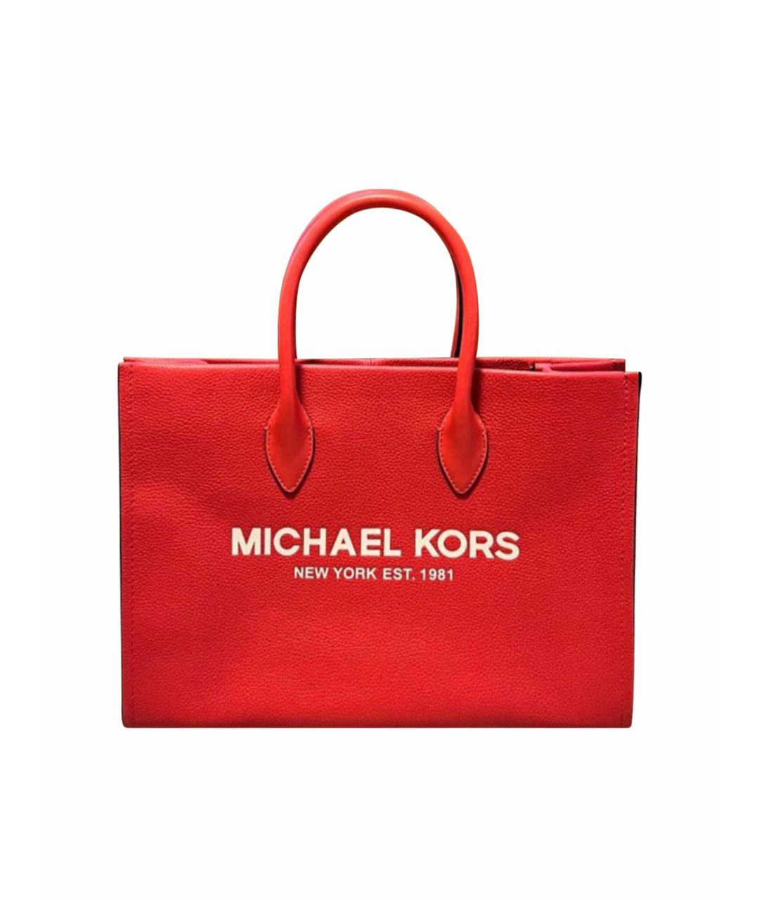 MICHAEL KORS Красная сумка тоут из искусственной кожи, фото 1