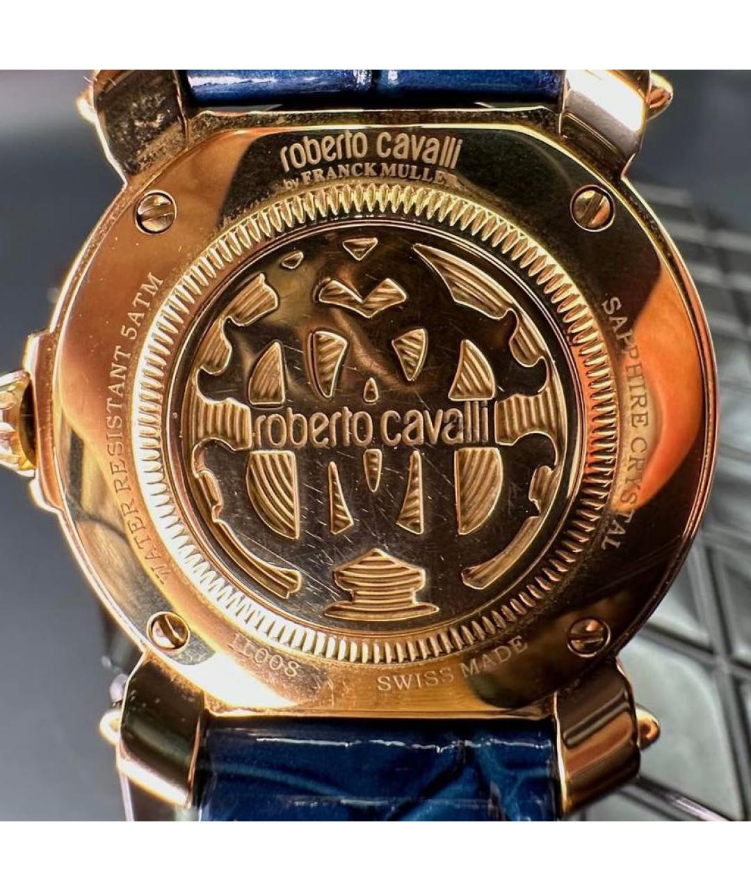 ROBERTO CAVALLI Темно-синие металлические часы, фото 3