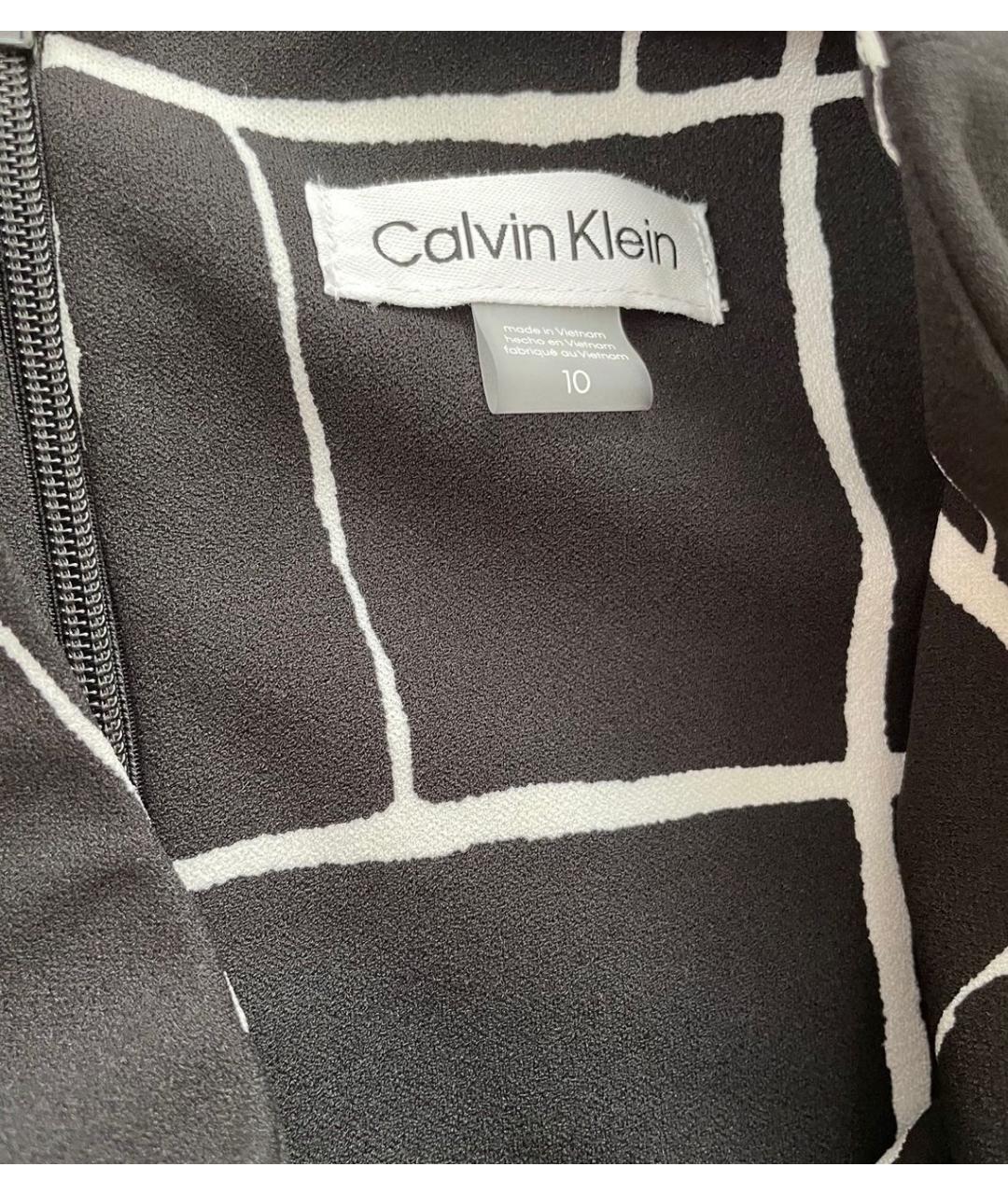 CALVIN KLEIN Черное полиэстеровое повседневное платье, фото 6
