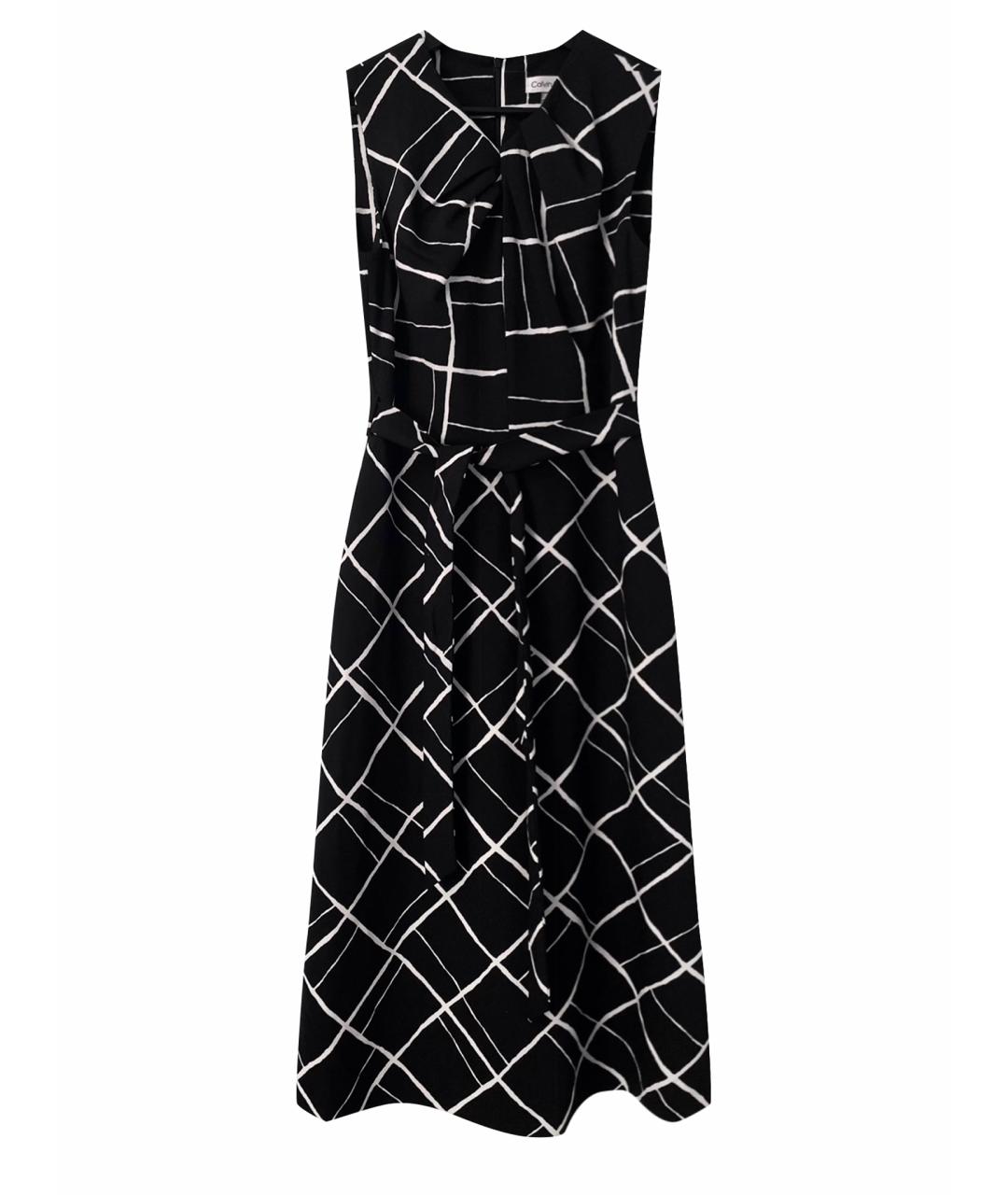 CALVIN KLEIN Черное полиэстеровое повседневное платье, фото 1