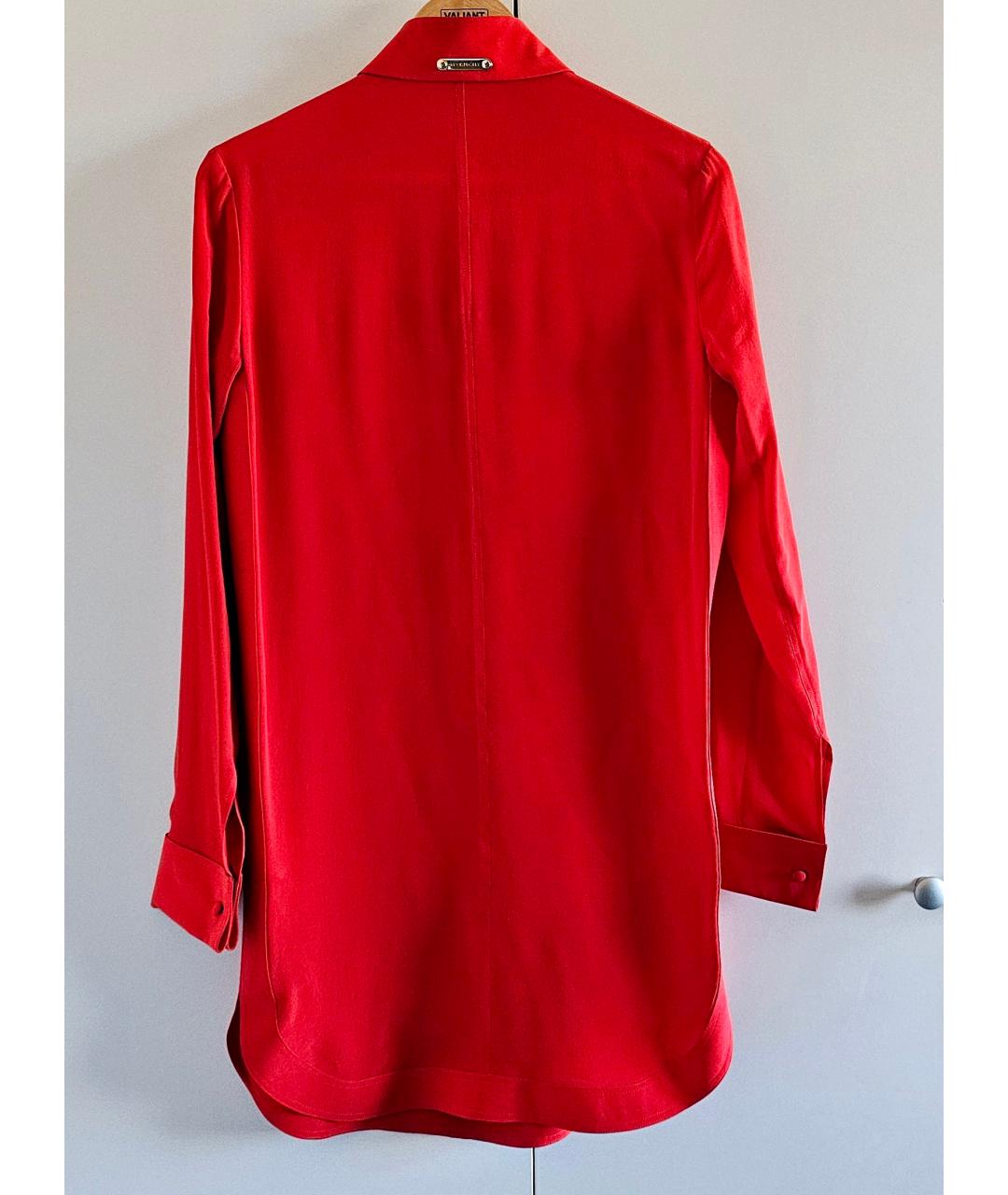 GIVENCHY Красное шелковое повседневное платье, фото 2