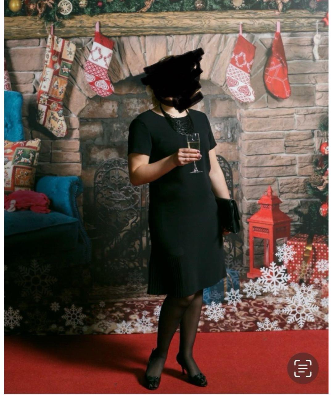 ARMANI JEANS Черное полиэстеровое коктейльное платье, фото 2