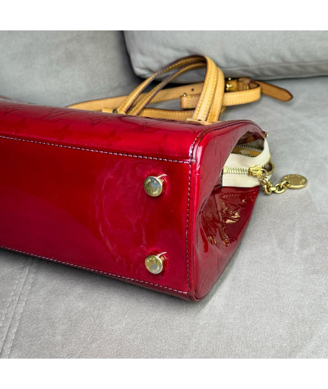 LOUIS VUITTON PRE-OWNED Красная сумка через плечо из лакированной кожи, фото 8