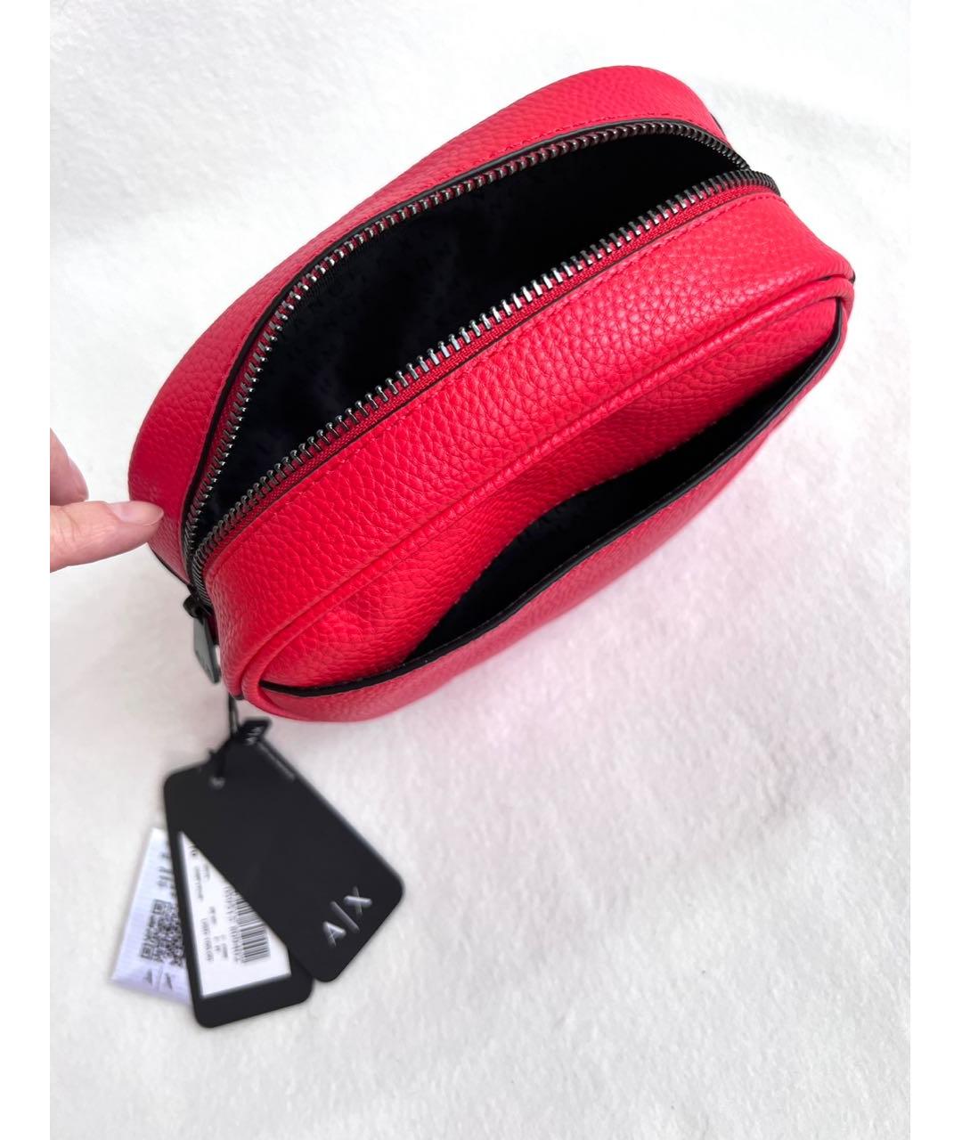 ARMANI EXCHANGE Красная сумка через плечо из искусственной кожи, фото 3