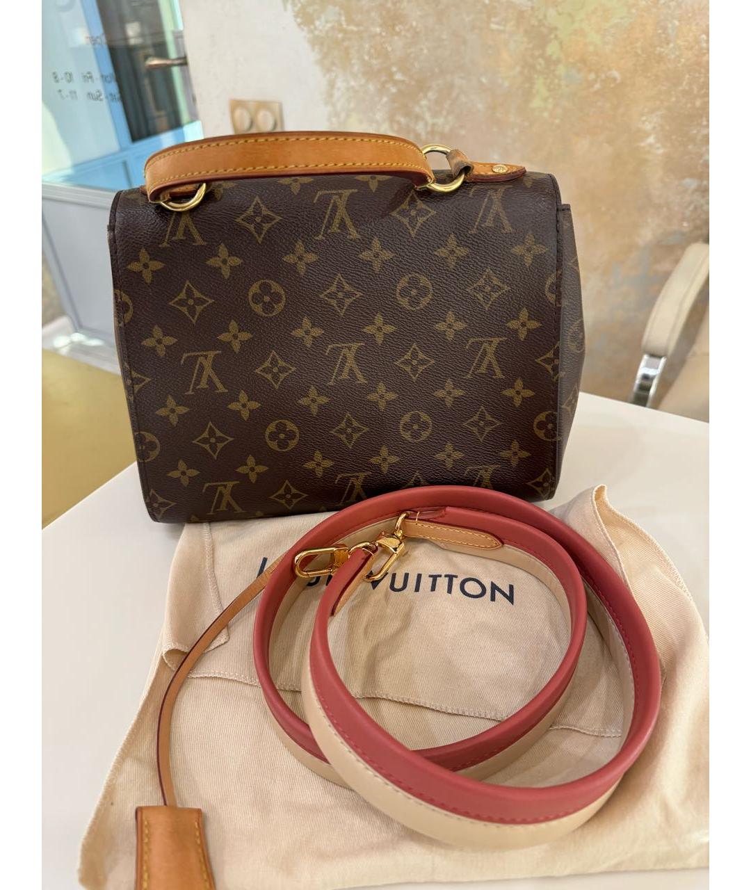 LOUIS VUITTON PRE-OWNED Коричневая сумка тоут, фото 3