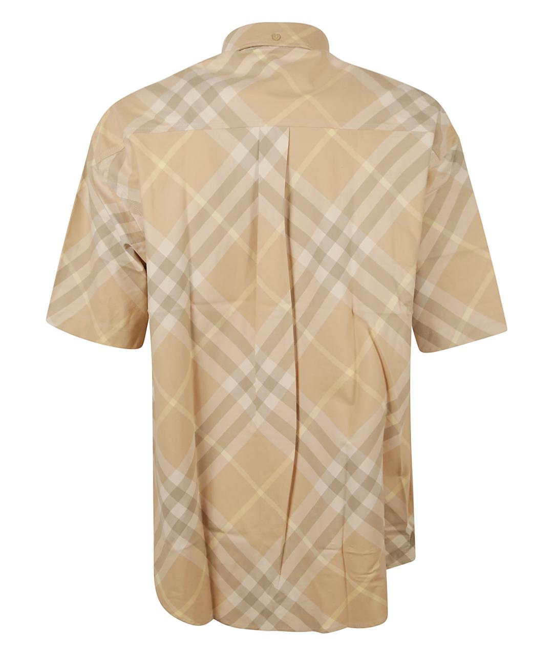 BURBERRY Бежевая хлопковая кэжуал рубашка, фото 2