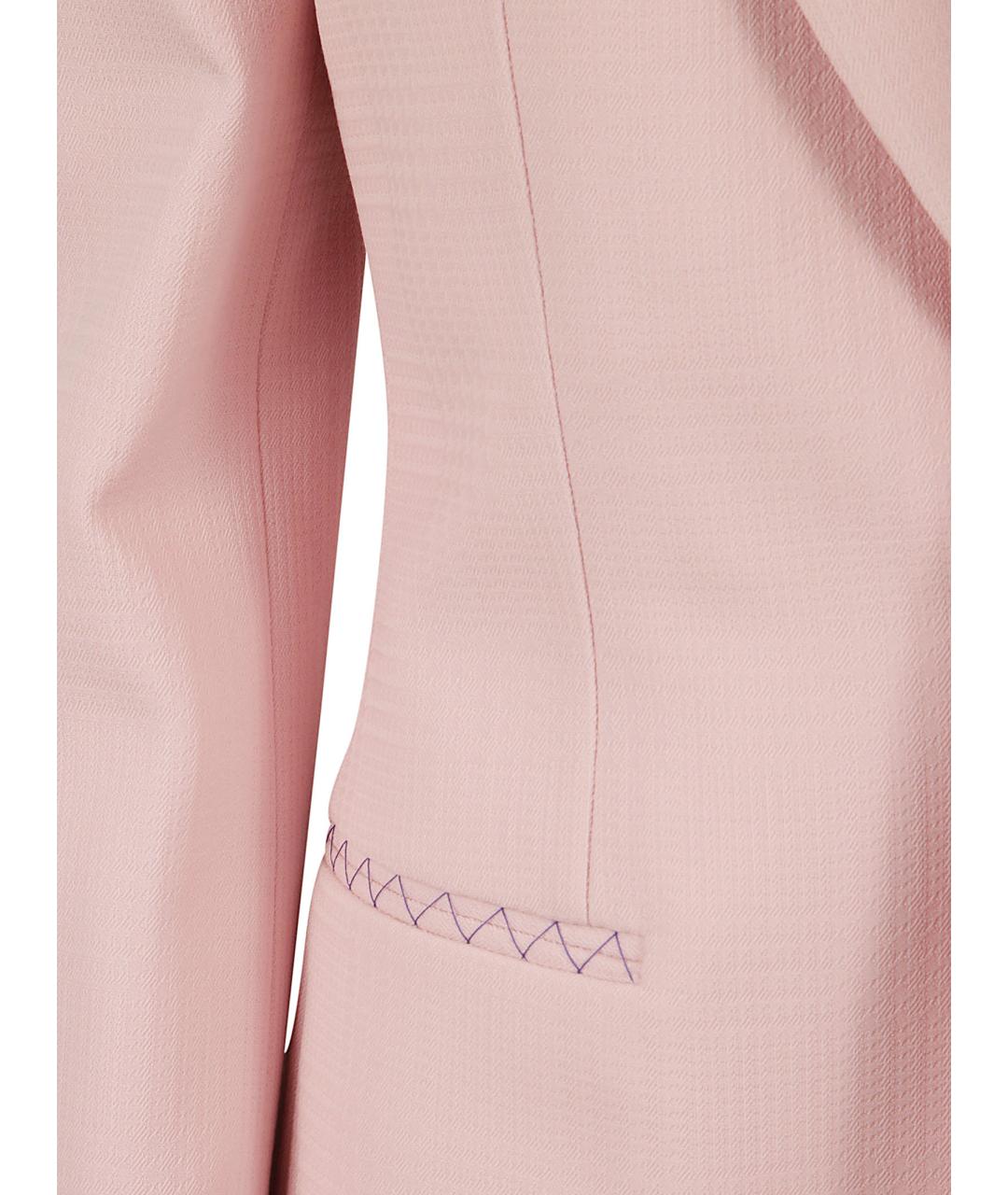 BURBERRY Розовый шерстяной жакет/пиджак, фото 3