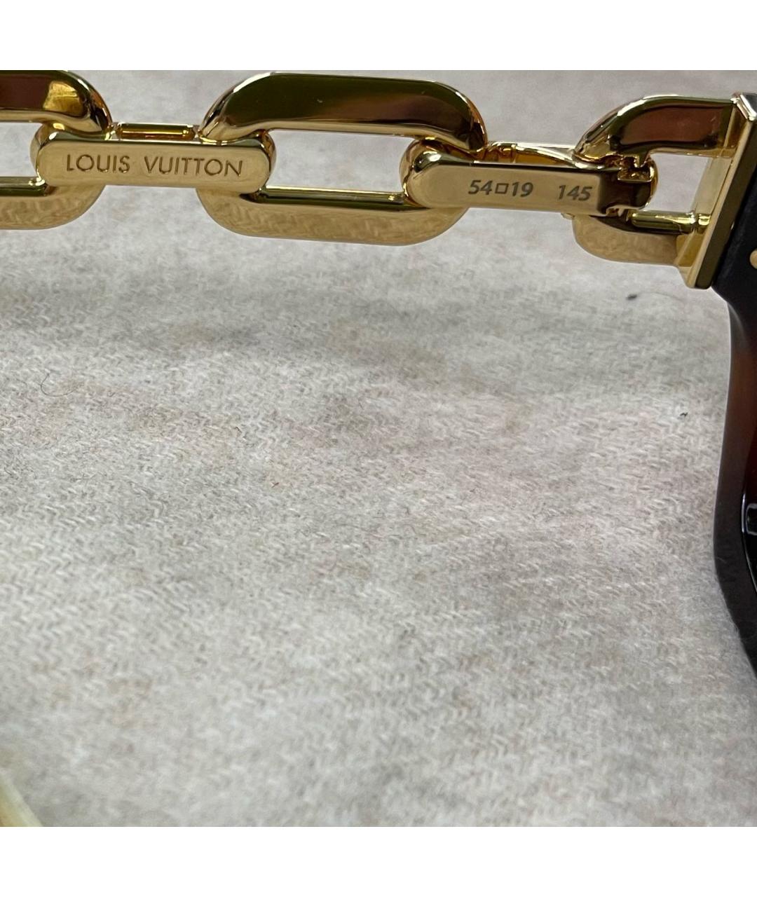 LOUIS VUITTON PRE-OWNED Коричневые солнцезащитные очки, фото 8