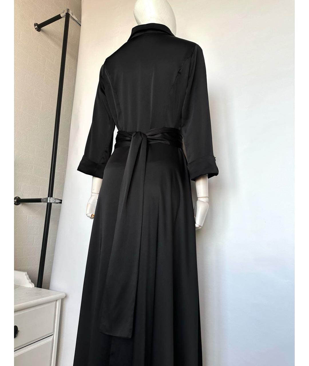 SAINT LAURENT Черное вискозное вечернее платье, фото 6