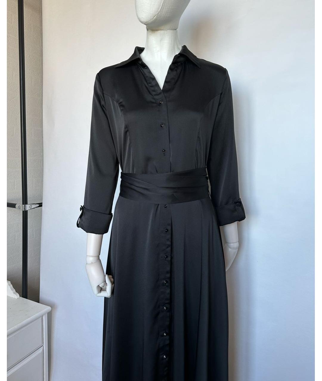SAINT LAURENT Черное вискозное вечернее платье, фото 5