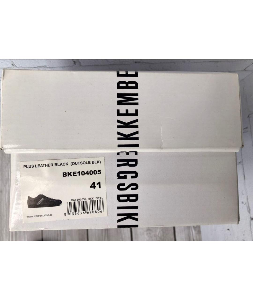 BIKKEMBERGS Черные замшевые низкие кроссовки / кеды, фото 6