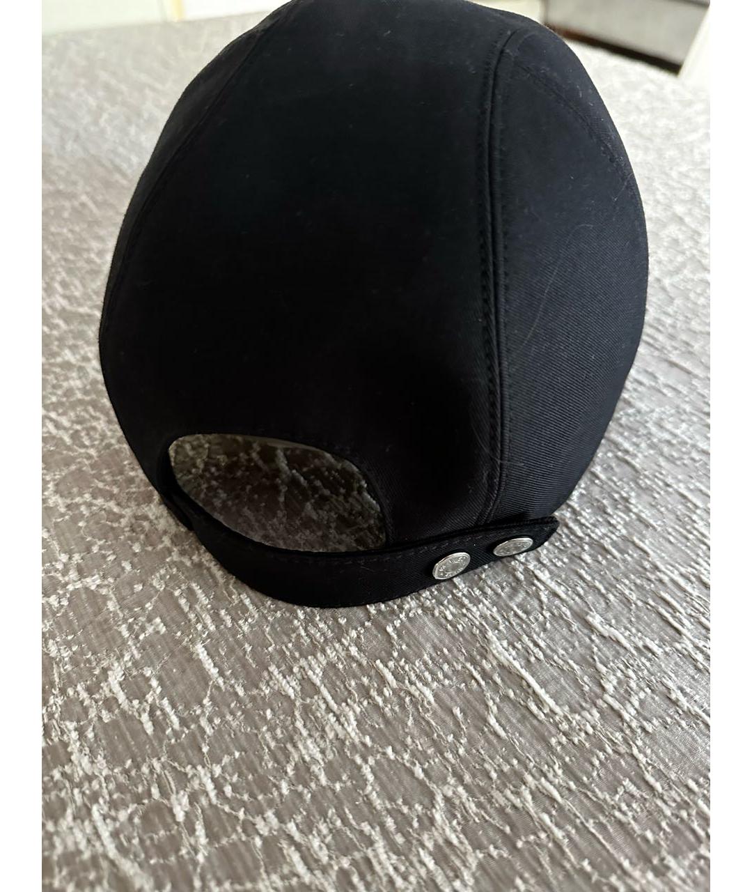 HERMES PRE-OWNED Черная хлопковая кепка, фото 3