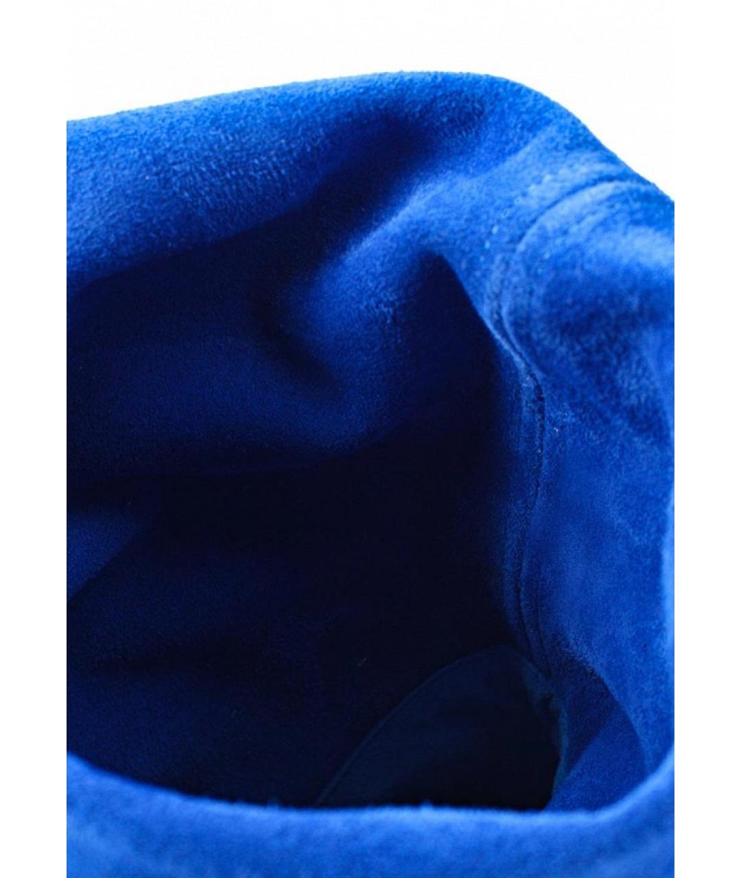 CASADEI Синие замшевые сапоги, фото 5