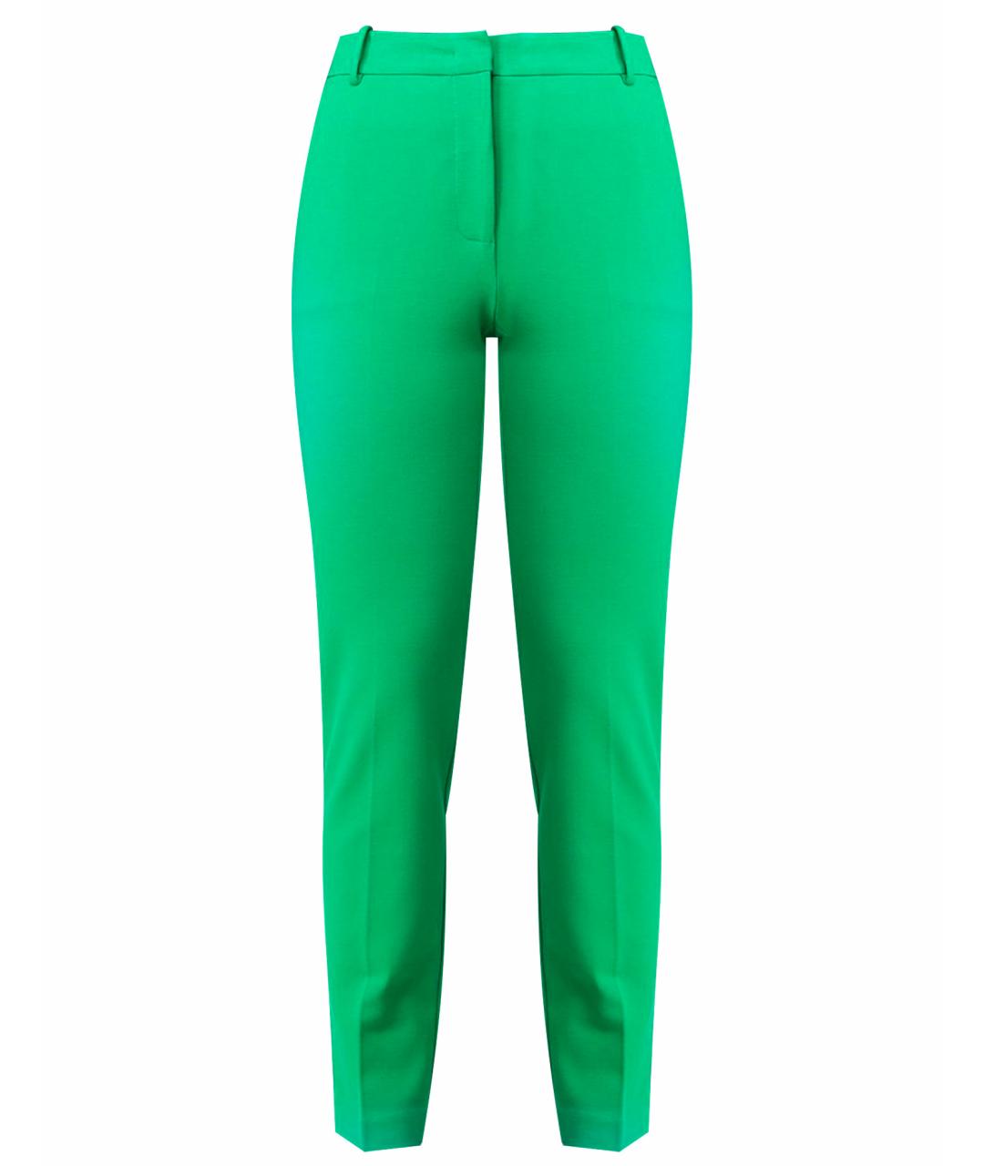 PINKO Зеленые вискозные брюки узкие, фото 1