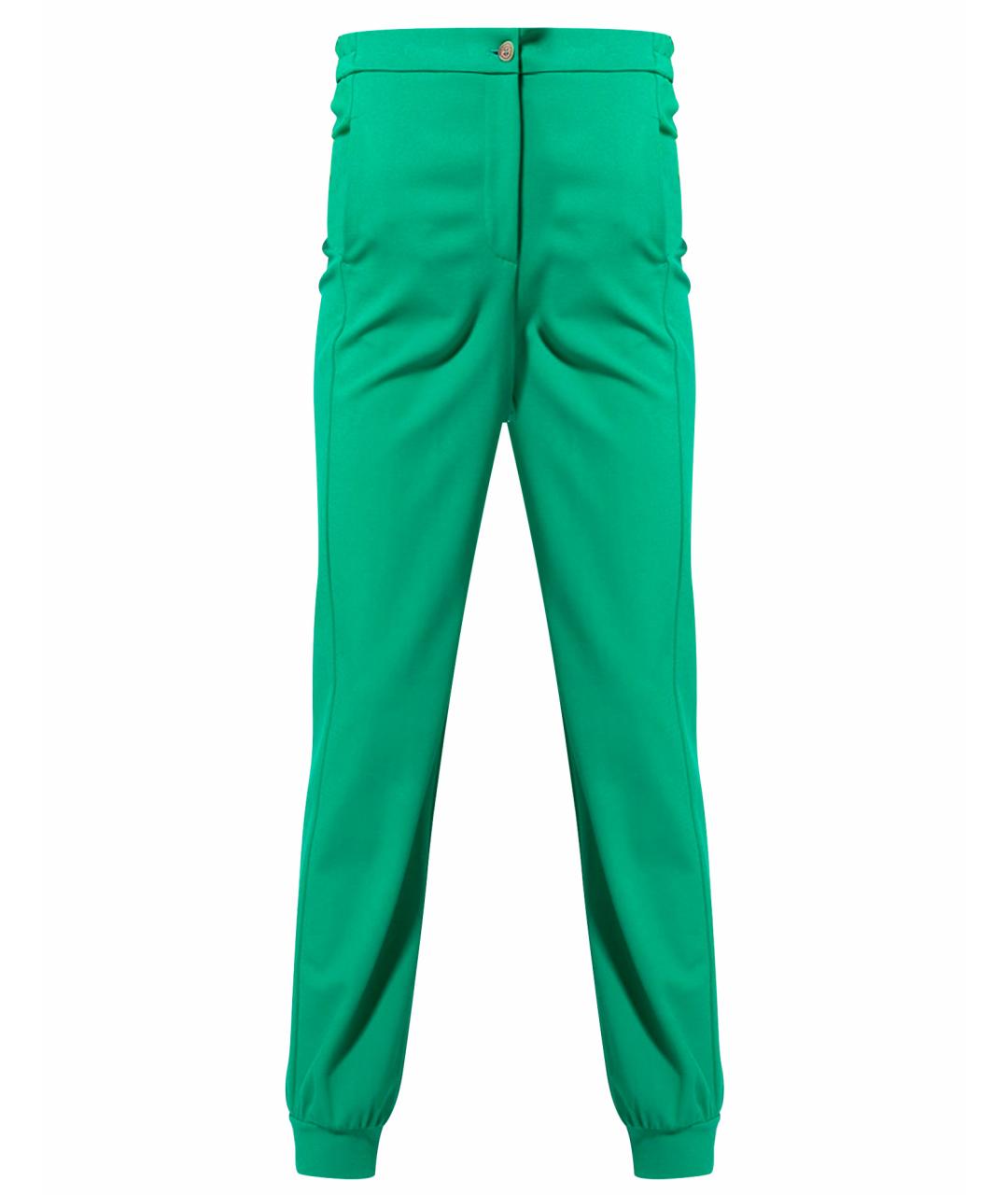 PINKO Зеленые вискозные брюки узкие, фото 1