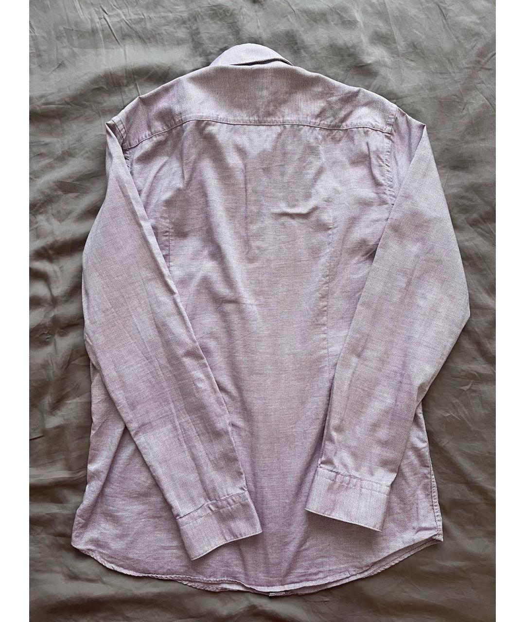 HUGO BOSS Бордовая хлопковая кэжуал рубашка, фото 2