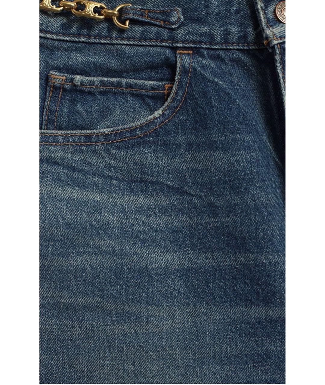CELINE PRE-OWNED Синие хлопковые шорты, фото 4