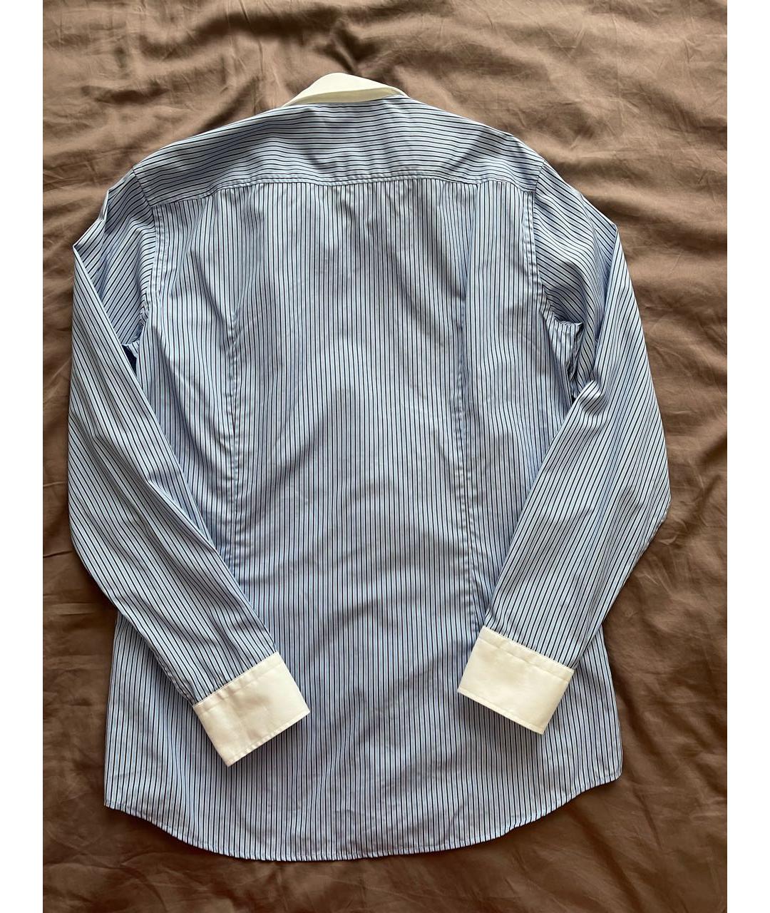 HUGO BOSS Голубая хлопковая классическая рубашка, фото 2