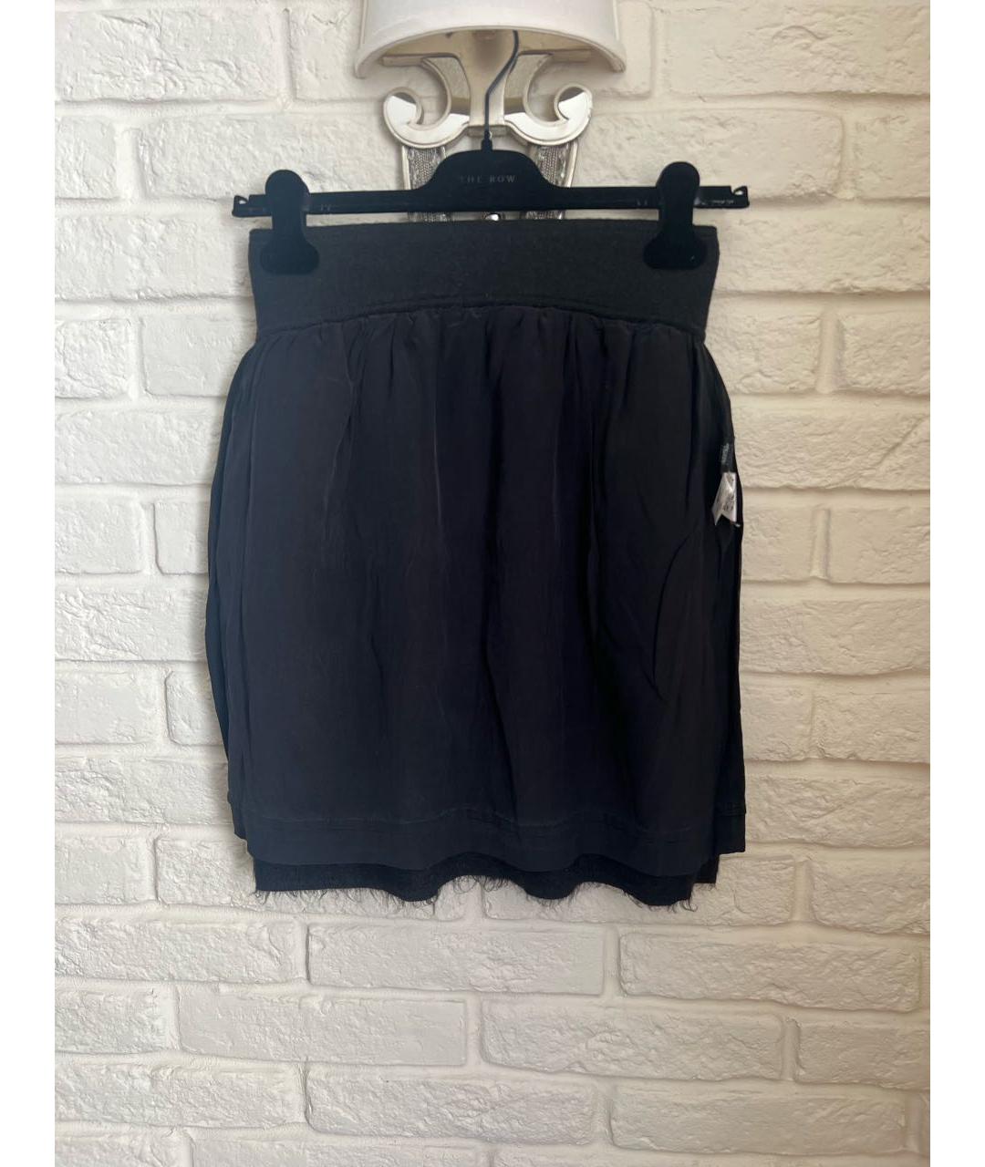 FENDI Черная шерстяная юбка мини, фото 4